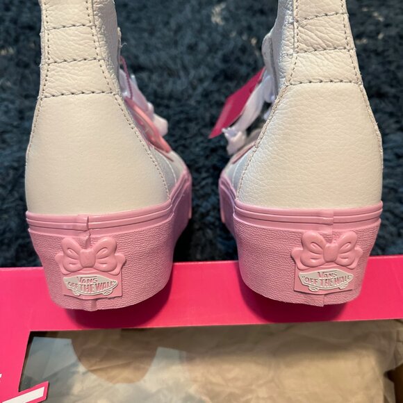 New Vans x Barbie SK8-HI Tapered Stackform True White Pink Women's Sz 9.5 - Picture 7 of 7